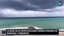 La DANA deja espectaculares mangas marinas en Burriana y Moncófar