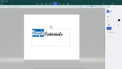 Paint 3D Course Section 23 Formatting 2D Text