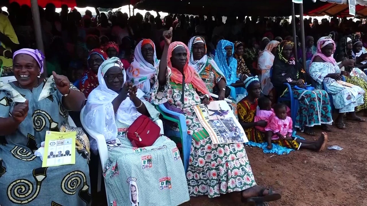 Affou Koné, Mamadou Fofana et Amourlaye Koné en campagne pour les municipales 2023 à Dianra