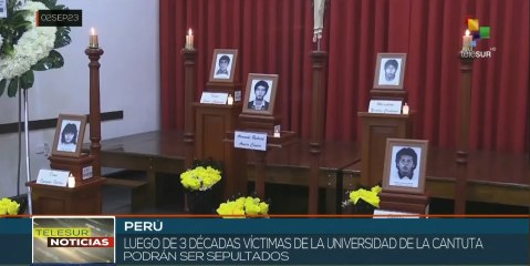 Video herunterladen: Perú: Restos de cinco víctimas de la masacre de La Cantuta recibirán digno sepelio