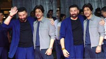Gadar 2 Success Party में Shah Rukh Khan Sunny Deol Hugging Full Video | Boldsky