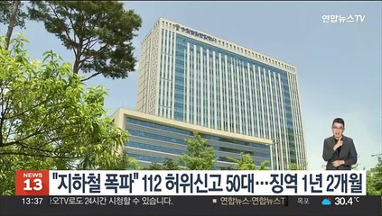 "지하철 폭파" 수 차례 112 허위신고 50대…징역 1년 2개월