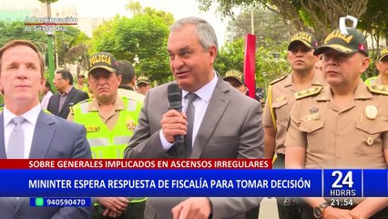 Ascensos irregulares: Mininter esperará resultados de Fiscalía para tomar decisión