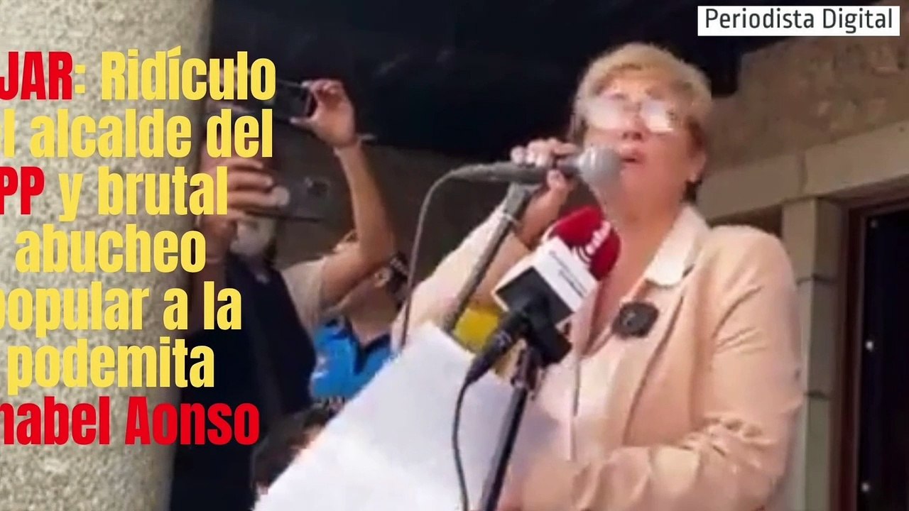 Brutal abucheo a la podemita Anabel Alonso en el pregón de Béjar: «¡Pesetera, sinvergüenza!»