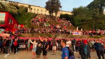 Welsh national anthem starts Ironman Wales 2023 in Tenby