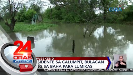 Ilang residente sa Calumpit, Bulacan lumusong sa baha para lumikas | 24 Oras Weekend