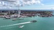 Aerial footage of world's last seagoing paddle steamer PS Waverley travelling past Portsmouth - Marcin Jedrysiak