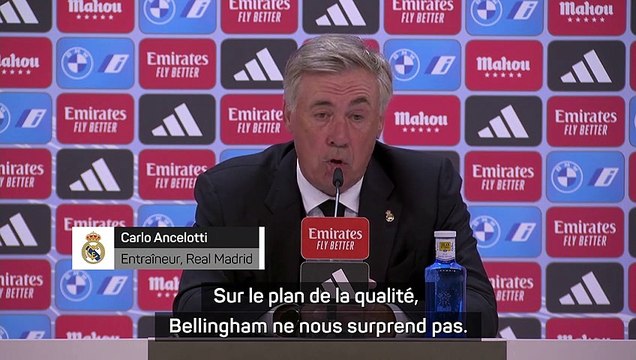 Ancelotti : “Bellingham peut arriver à 15 buts sans problème”