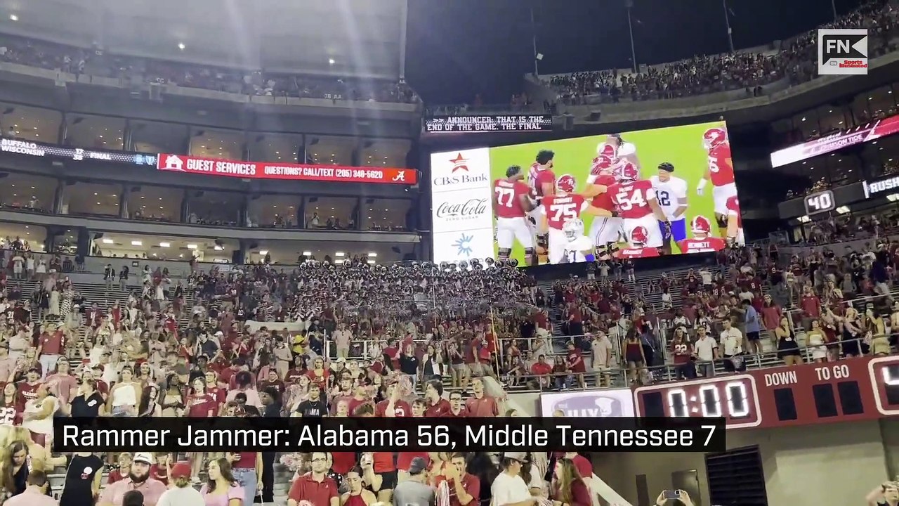 Rammer Jammer Alabama 56, Middle Tennessee 7 video Dailymotion