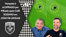 HAHAH! OLHA como Vampeta foi ALOPRADO por Pilhado após CAIR SOZINHO em JOGO DE LENDAS do Corinthians