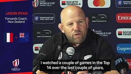 All Blacks fans are 'a little dry' compared to France's - Ryan