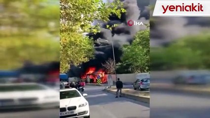 İETT otobüsü alevler içinde kaldı