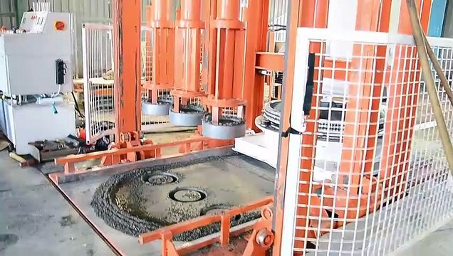Triple concrete pipe machine model produced by Conmach machinery