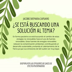 -Jacobo Shemaria Capuano- ¿Qué es la reducción del efecto invernadero?   (parte 2)
