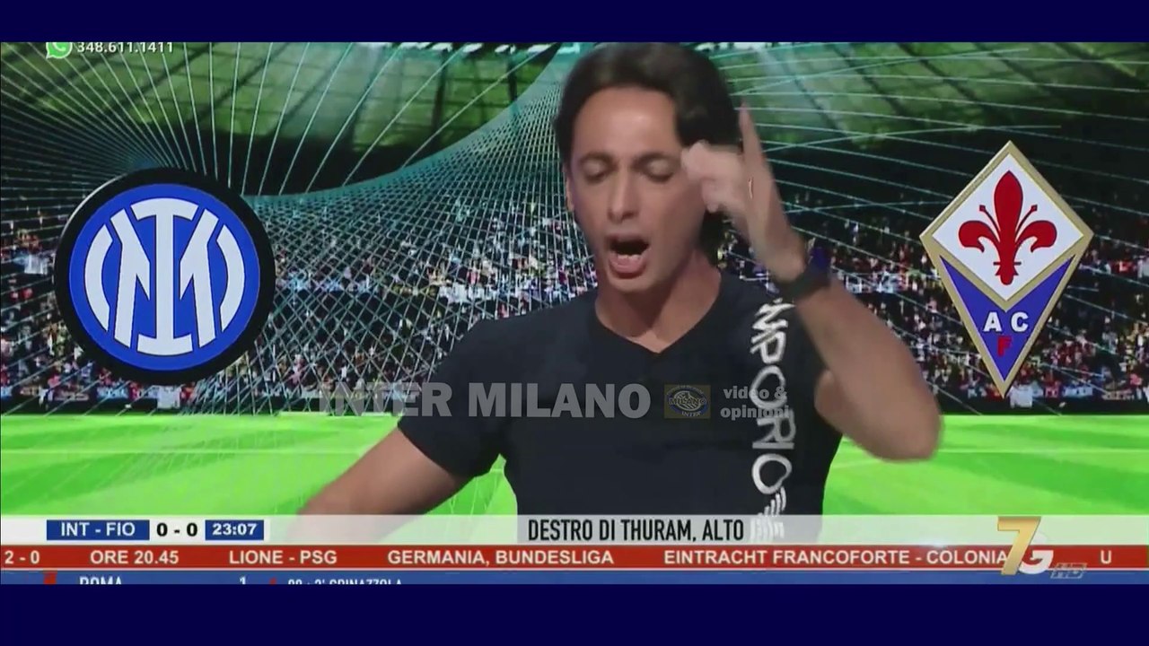 Inter-Fiorentina 4-0 * Tramontana: Grandissima Inter  * Thuram goal, assist e procura pure un rigore