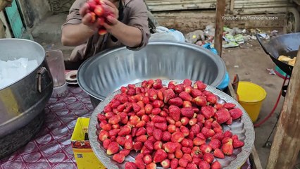Fresh Strawberry Milkshake - How to Make Refreshing Special Summer Drinks- Karachi Food Street