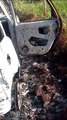 Veículo é completamente destruído pelo fogo em Goioerê