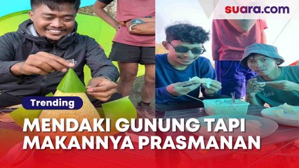 Mewah banget! Pendaki Ini Bikin Prasmanan di Gunung