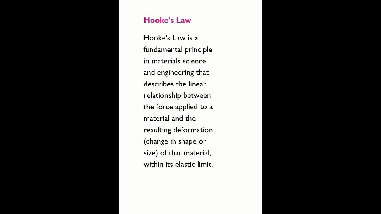 Hook's Law