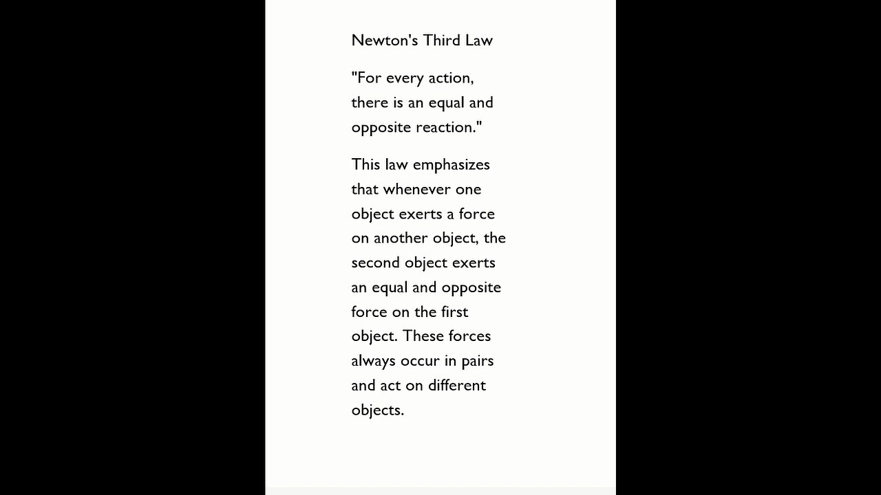 newton's third law