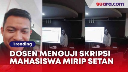 Kocak! Mahasiswa Ini Pakai Kostum Setan saat Sidang Skripsi