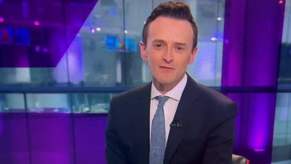 Newsreader attempts to keep straight face as co-worker cheers Arsenal goal during live report