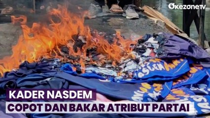 Kecewa Cak Imin jadi Bacawapres Anies, Kader Nasdem Copot dan Bakar Atribut Partai