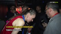 Le président Erdogan s'est entretenu avec la capitaine Eda Erdem après le Championnat d'Europe : C'était un match très compétitif