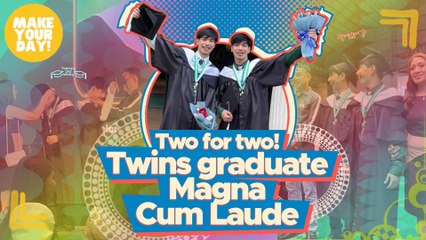 Two for two! Twins graduate Magna Cum Laude | Make Your Day