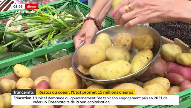 Restos du cœur: Le gouvernement promet 15 millions d'euros d'aides supplémentaires pour l'association en difficulté financière - VIDEO