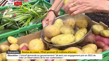 Restos du cœur: Le gouvernement promet 15 millions d'euros d'aides supplémentaires pour l'association en difficulté financière - VIDEO