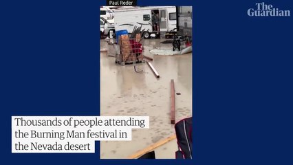 Etats-Unis: Un mort au festival américain Burning Man, en plein désert du Nevada - Des milliers de personnes encore embourbées après de fortes pluies - VIDEO