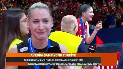 Gizem Örge'nin, şampiyonluk sonrası, gözyaşları içinde yaptığı konuşmayla duygulandırdı
