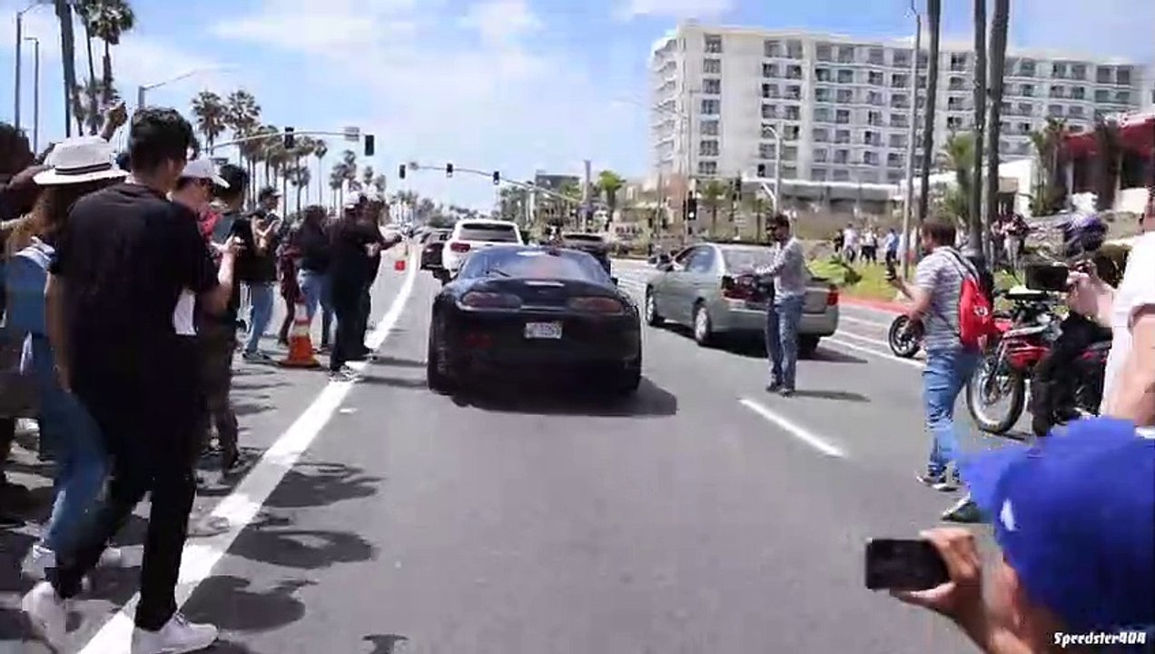 RIDICULOUS SUPRA LOUD 2 STEP ANTI-LAG Shuts Down the Street! BLACK WIDOW SUPRA