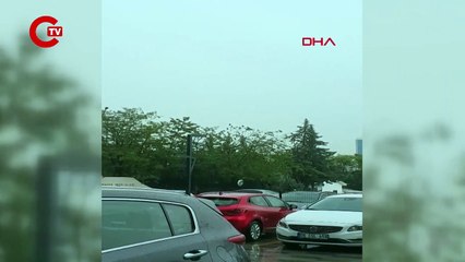 Başkentte bir otoparka uçak parçası düştü