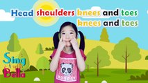 Head Shoulders Knees and Toes With lyrics _ Kids Action Songs _ Sing with Bella