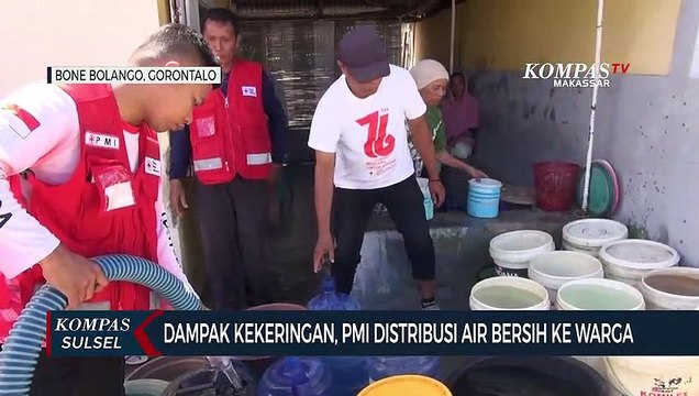 Dampak Kekeringan, PMI Distribusi Air Bersih Ke Warga
