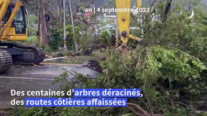 Taïwan: dégâts matériels après le passage du typhon Haikui