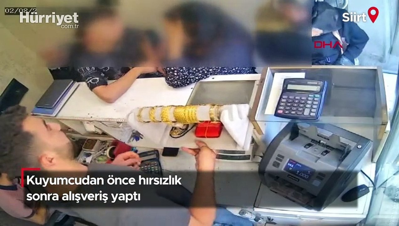 Siirt’te kuyumcudan önce hırsızlık sonra alışveriş yaptı