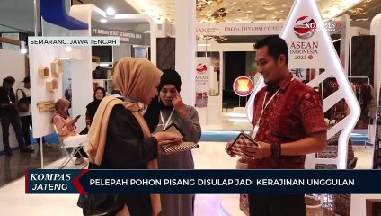 Pelepah Pohon Pisang Disulap Jadi Kerajinan Unggulan