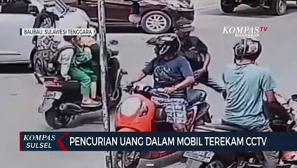 Pencurian Uang Dalam Mobil Terekam CCTV