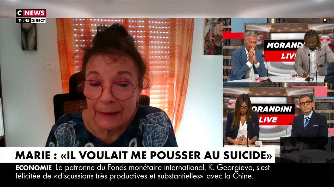 Marie Murski, victime de violences conjugales, témoigne dans "Morandini Live": "J’étais son esclave. Il voulait que je me suicide car c’était le moyen le plus simple pour lui de se débarrasser de moi" - Regardez