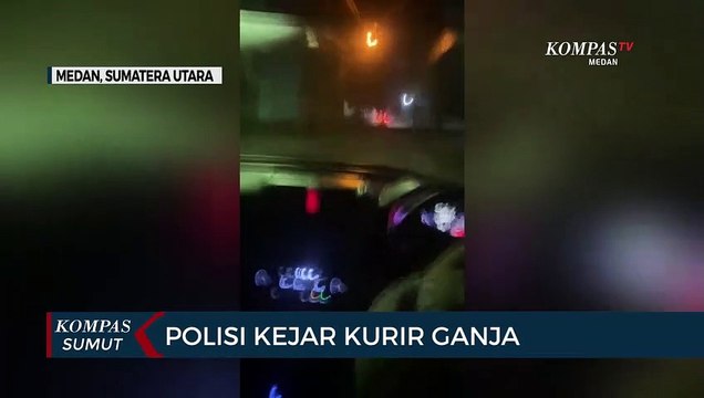 Momen Polisi Kejar-kejaran dengan 2 Kurir Ganja Jaringan Aceh-Sumut