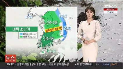 [날씨] 밤까지 내륙 소나기…내일 서쪽 중심 무더위