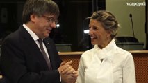 Yolanda Díaz se reúne en Bruselas con Carles Puigdemont para negociar la investidura de Sánchez