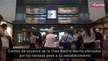 Cientos de usuarios de la línea Madrid-Sevilla afectados por los retrasos