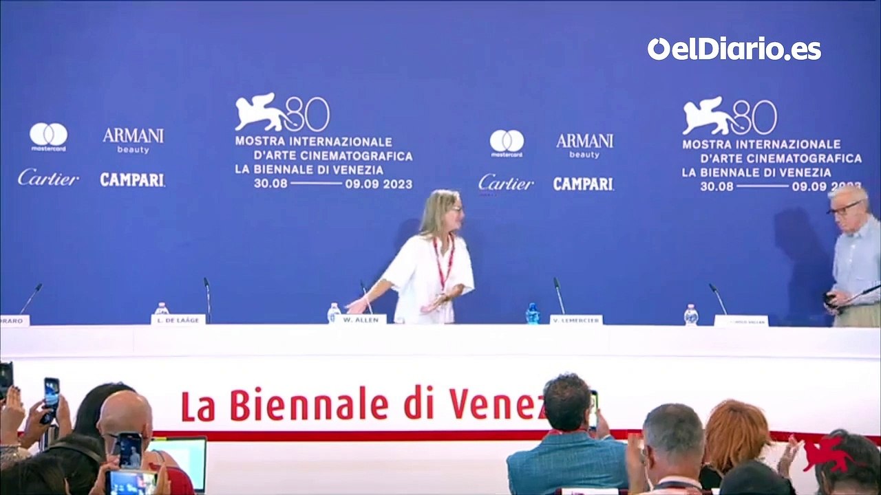 Ovación a Woody Allen en la rueda de prensa del festival de cine de Venecia