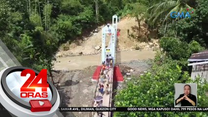 50 metrong tulay, handog ng GMA Kapuso Foundation sa mga taga-Brgy. Abis, Mabinay, Negros Oriental | 24 Oras