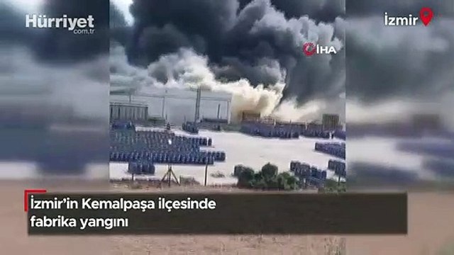 İzmir’in Kemalpaşa ilçesinde fabrika yangını