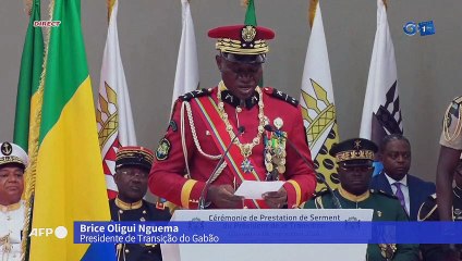 Dirigente interino do Gabão promete eleições livres